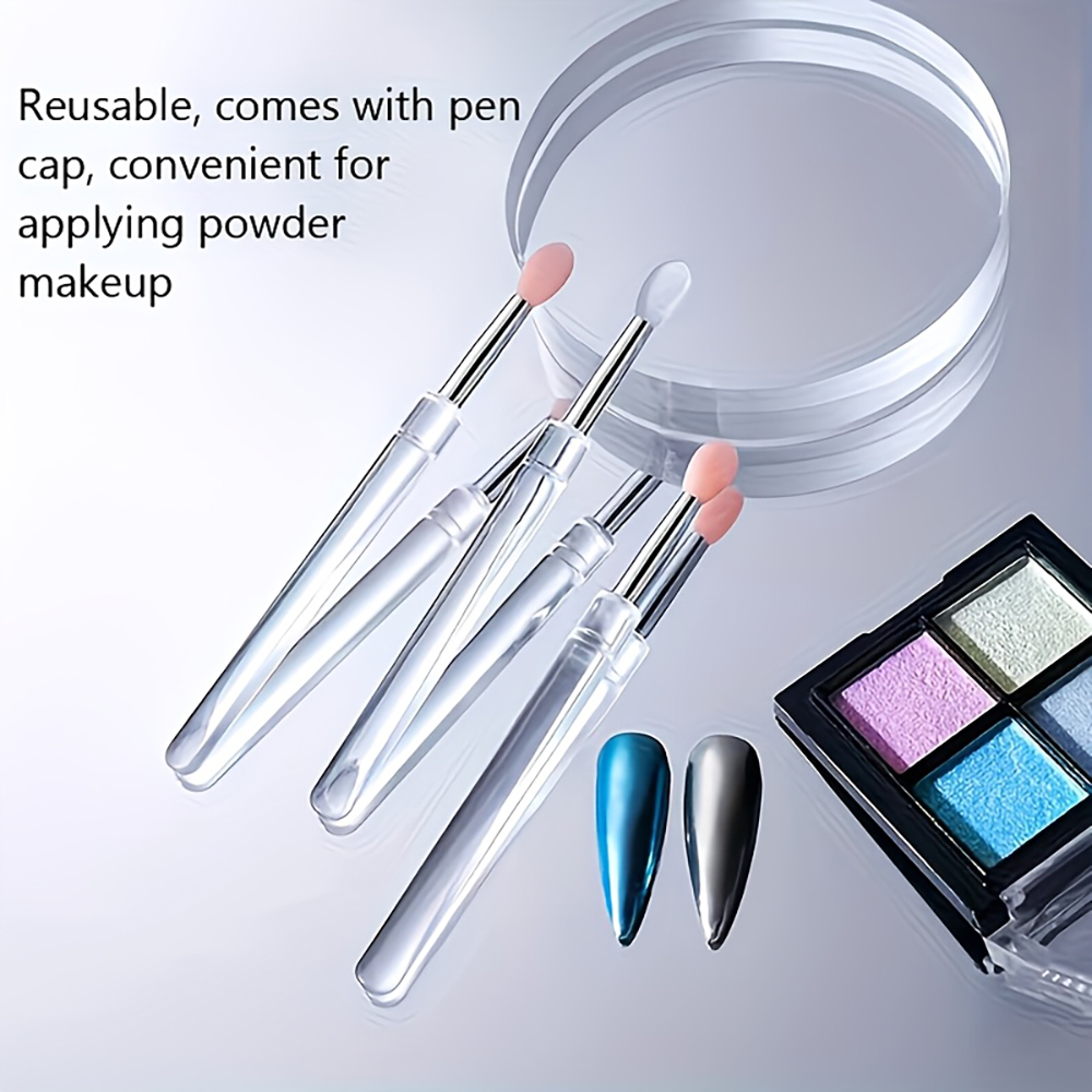 Nail Glitter Chrome - Strumento Riutilizzabile per Applicazione Glitter Cromato,