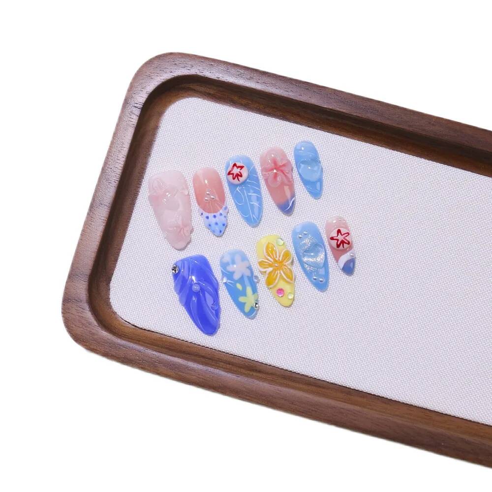 Nail Art Ice Blue - Unghie Finte di Lusso a Mandorla