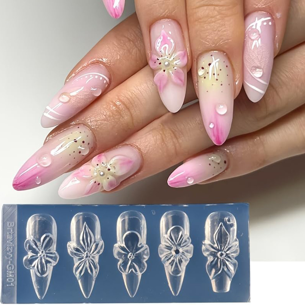 Nail Art Elegant - Stampi in Silicone 3D per Nail