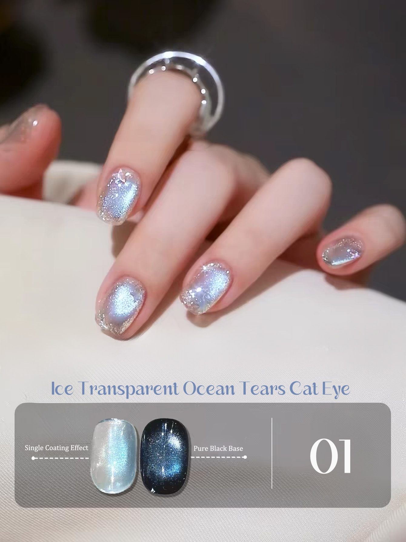 1 pz SHAKA Smalto Gel Occhio d - Nail Art Ice Blue recensione e prezzo