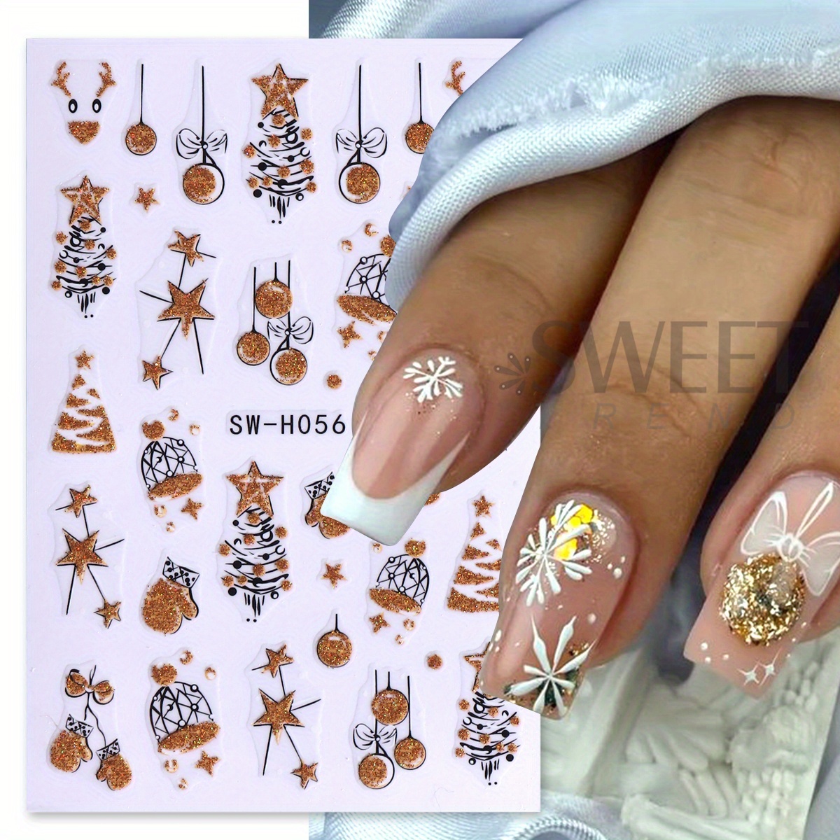 2 pezzi splendidi adesivi nata - Nail Art Xmas Design recensione e prezzo