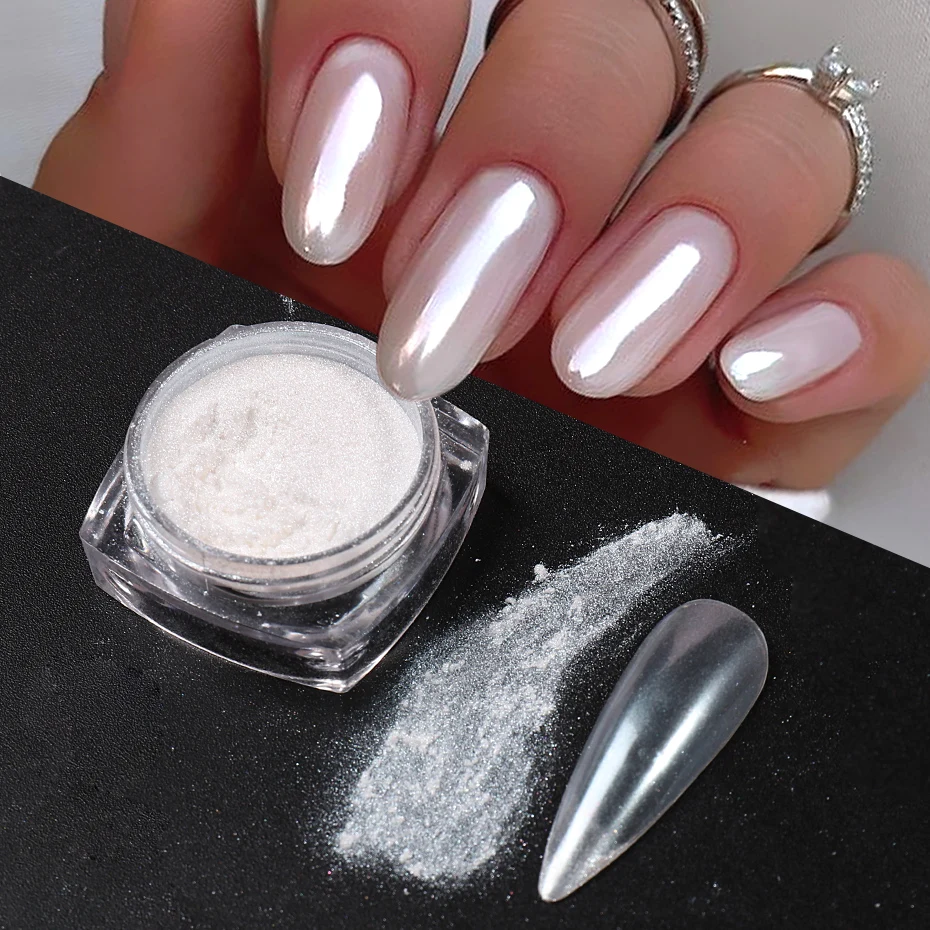 Polvere per unghie al chiaro d - Nail Glitter Chrome recensione e prezzo