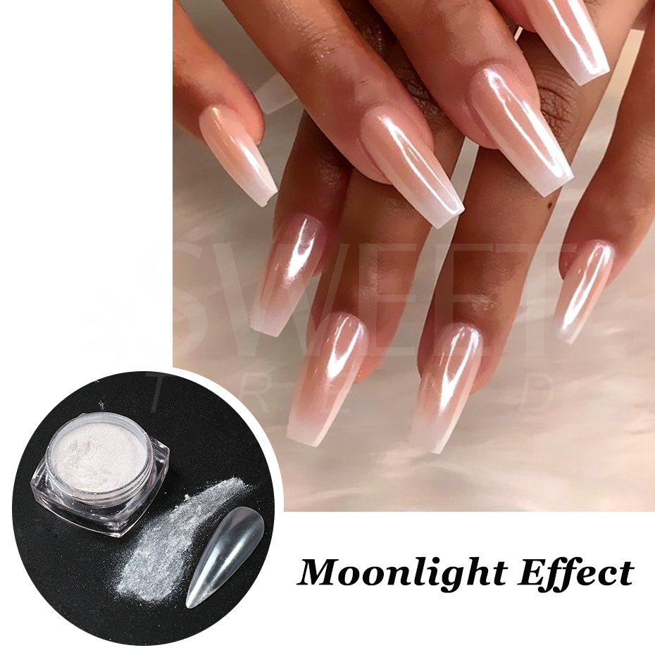 Polvere per unghie al chiaro d - Nail Glitter Chrome recensione e prezzo