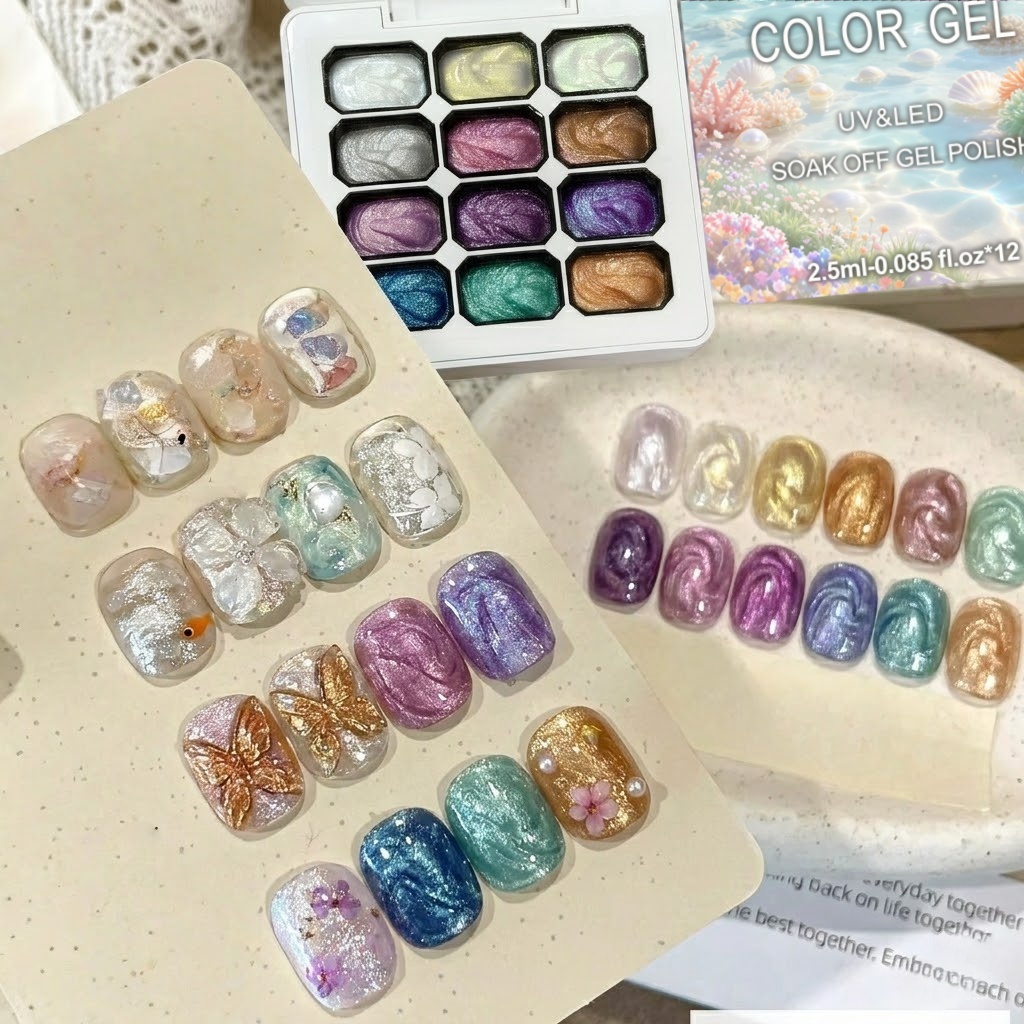 Set di Gel per Unghie Aurora i - Nail Glitter Chrome recensione e prezzo